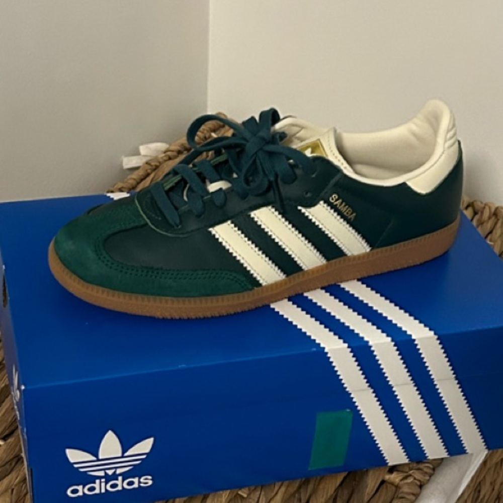 adidas Sambas Green and White